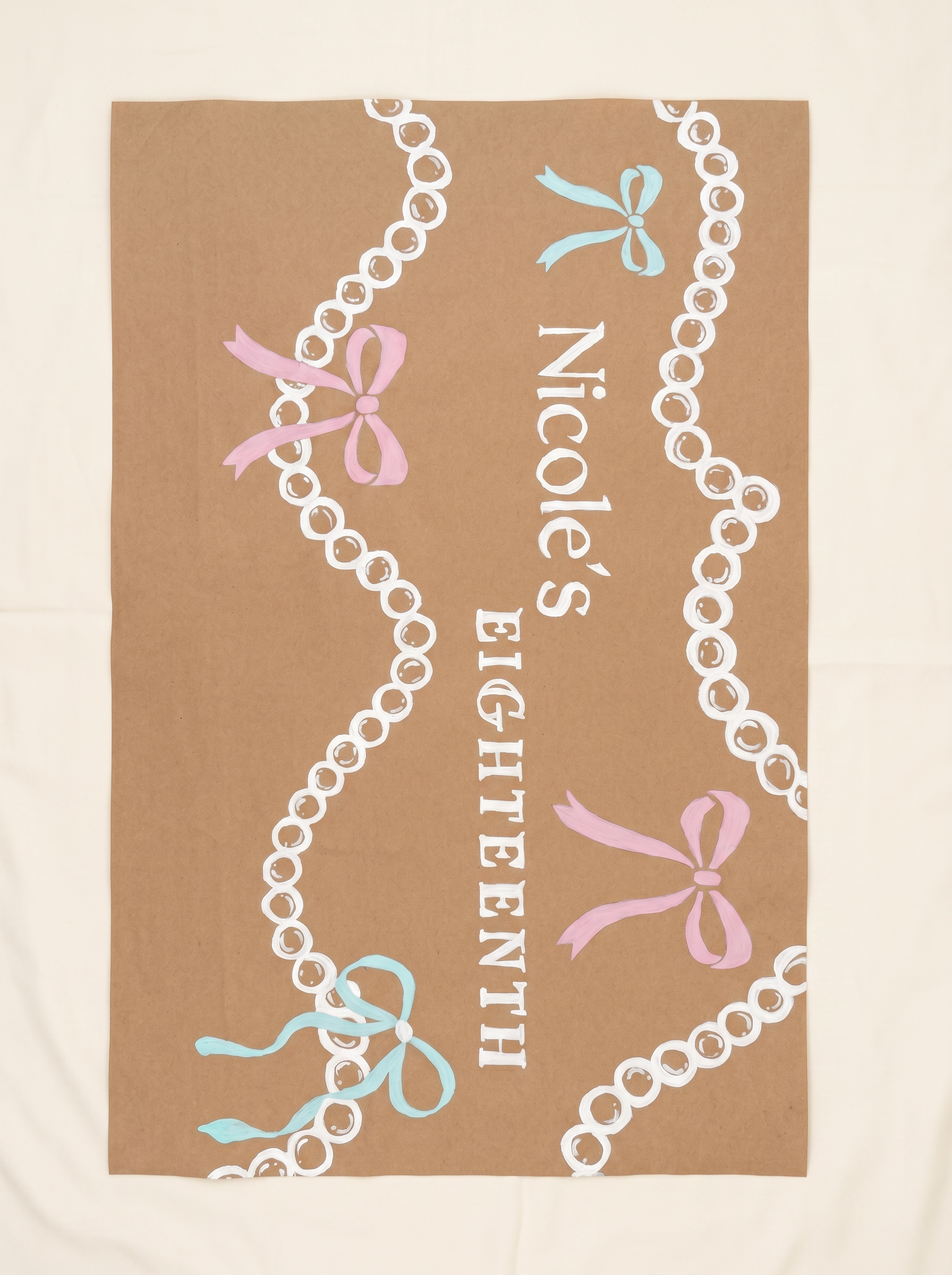 Bridal & Bows hand-painted banner